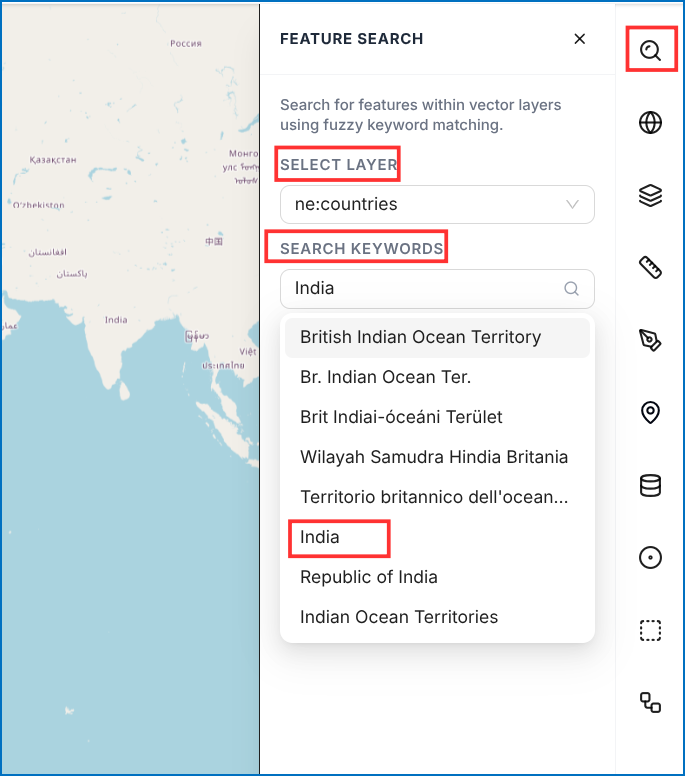 Fuzzy Search Layer and Keyword Selection
