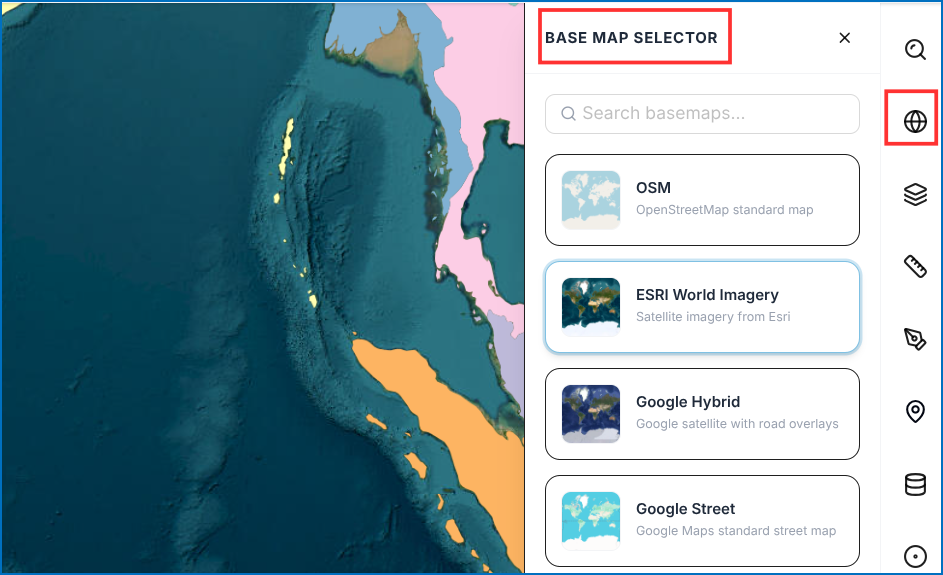 Basemap Layer Selector