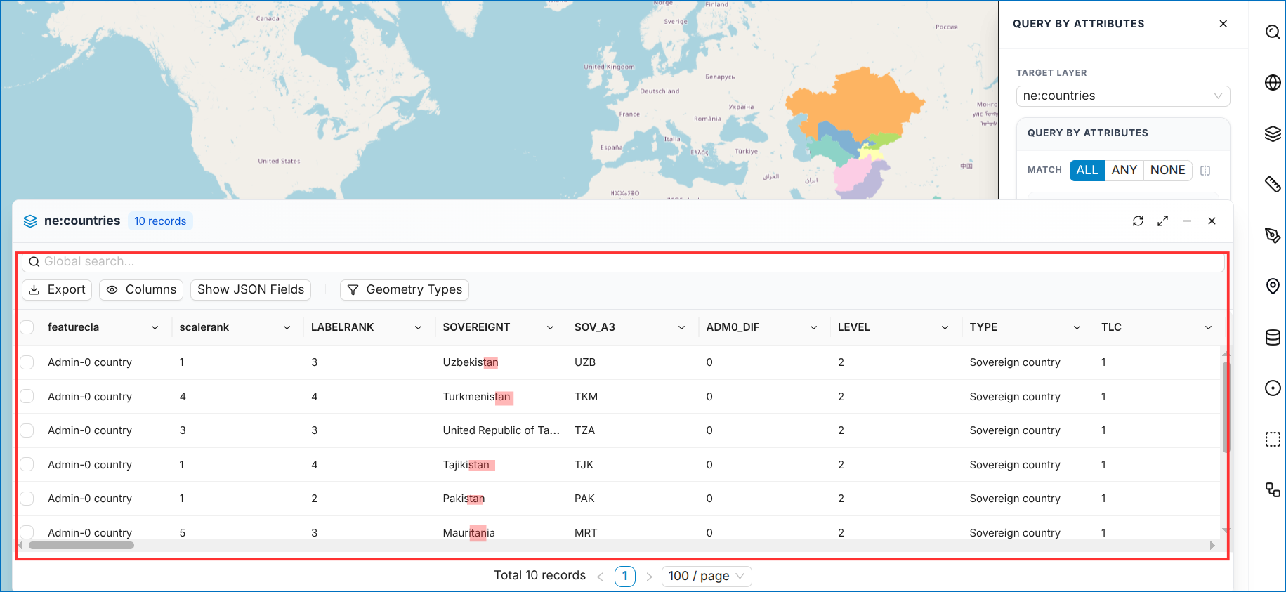 Query by Attribute Filtered Results