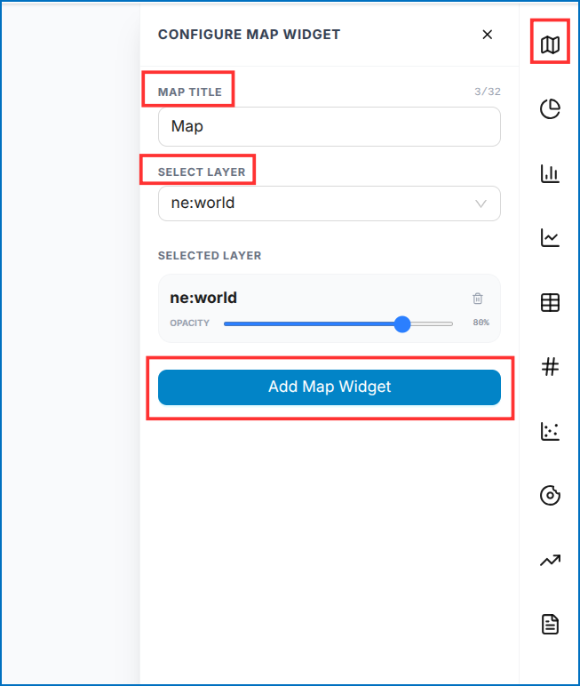 Configure and Add Map Widget