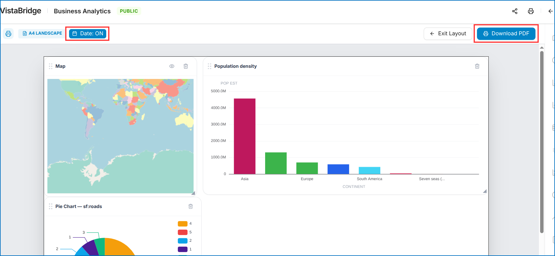 Arrange and Download Dashboard Layout