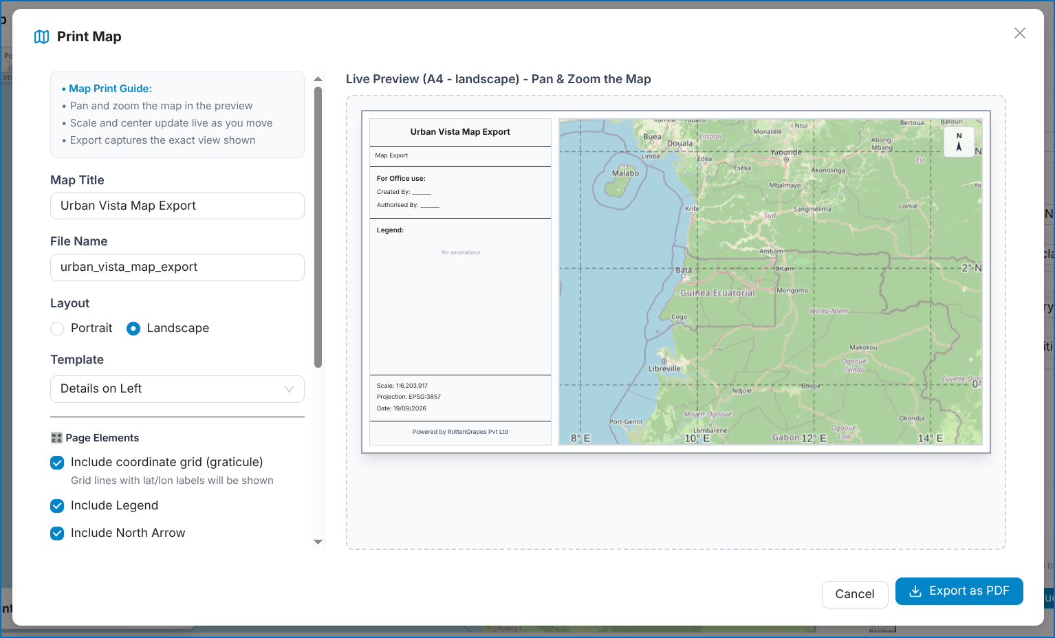 Print Map Settings and Templates