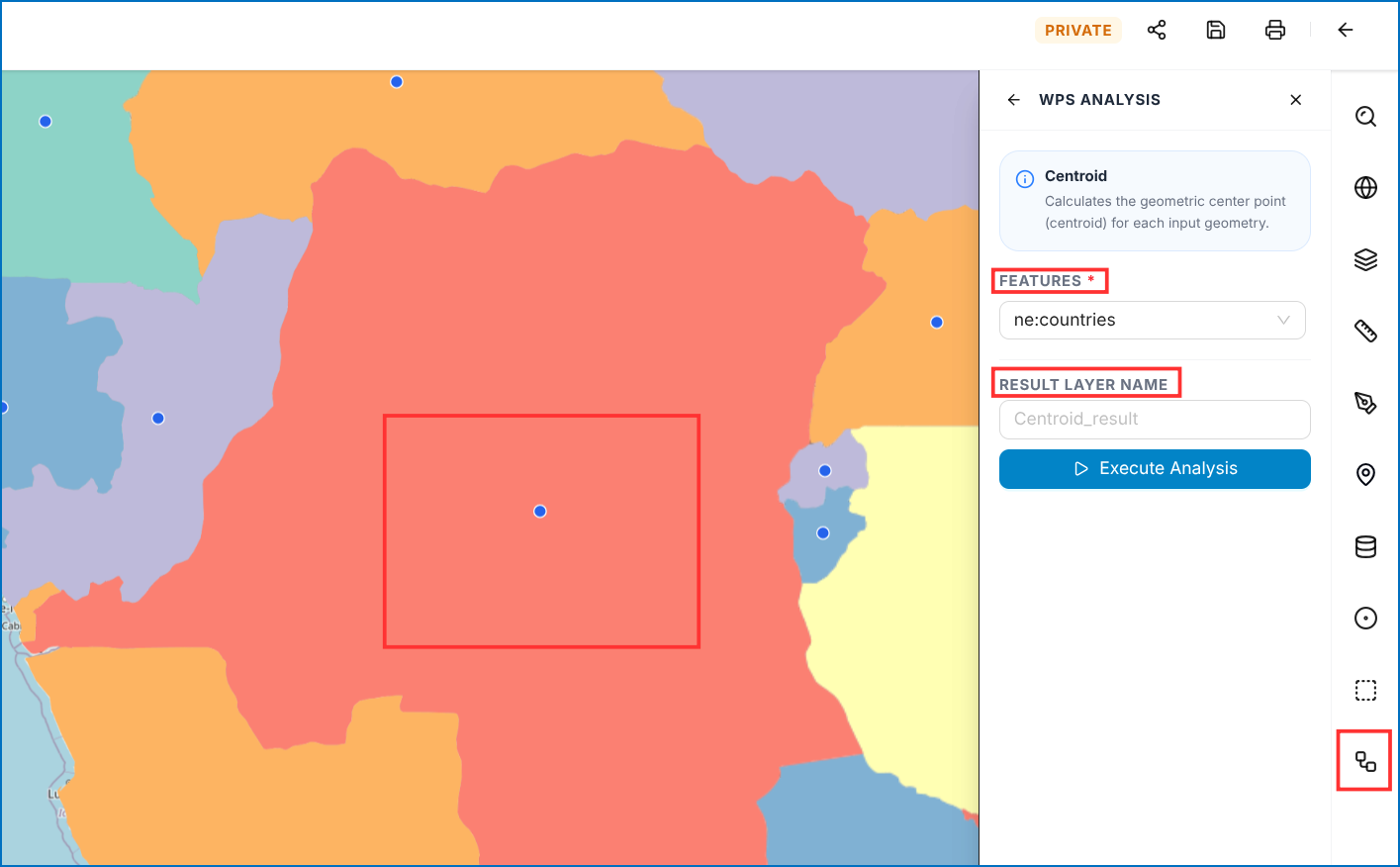 WPS Analysis - Configure Centroid Operation
