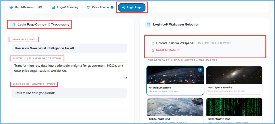 Login Page Customization