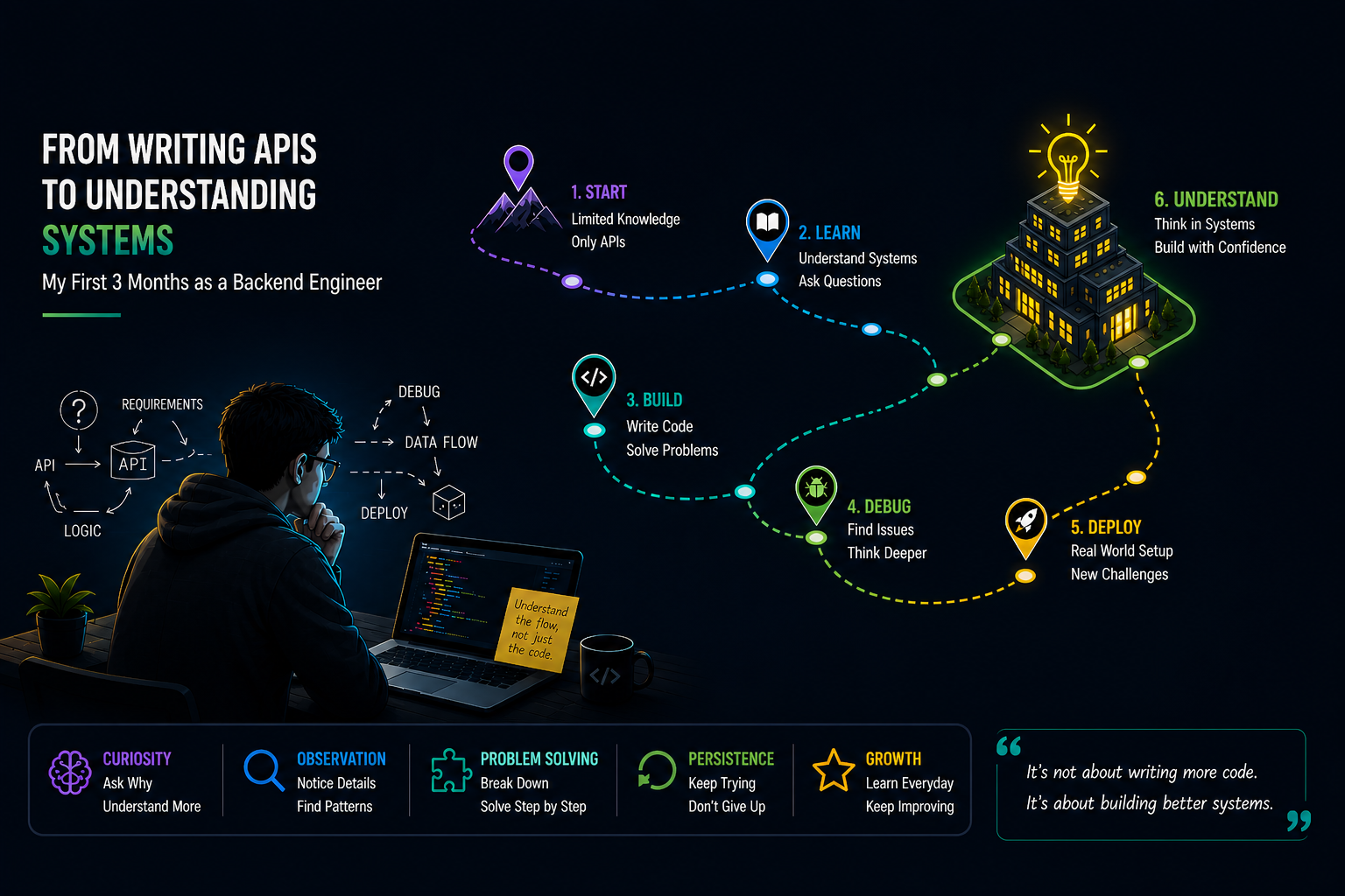 From Writing APIs to Understanding Systems: My First 3 Months as a Backend Engineer image